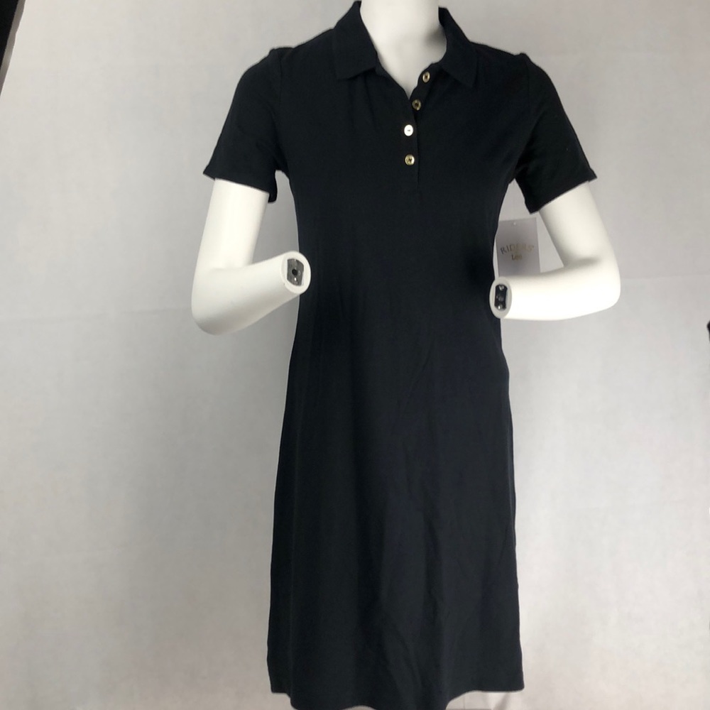 Women’s lee riders polo dress black Sz small